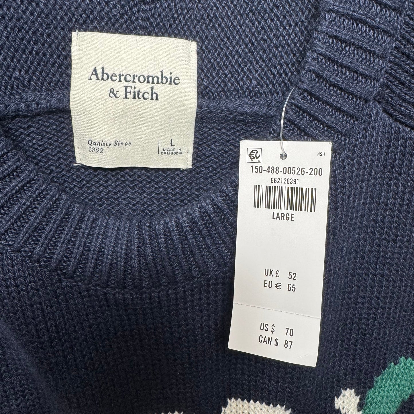 Madeline NYC Crew Sweater By Abercrombie And Fitch In Navy, Size: L
