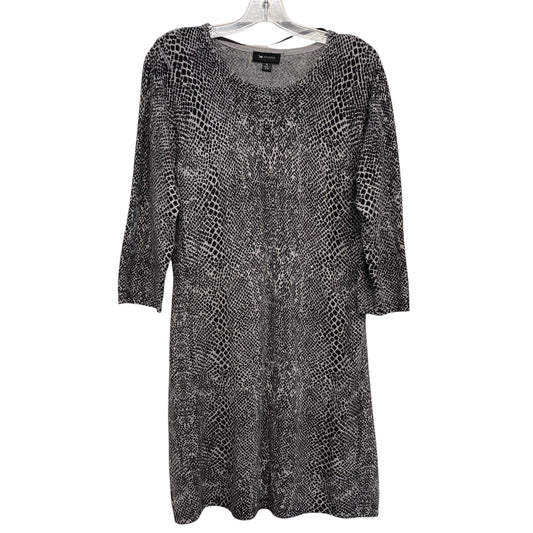 Dress Sweater By Ab Studio In Black & Grey, Size:Xl