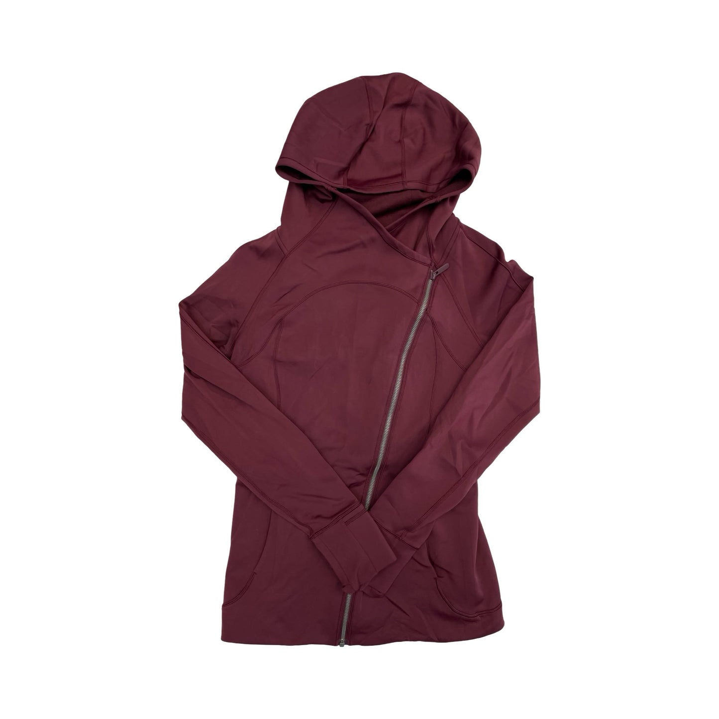 Athletic Jacket By Lululemon In Red, Size:8