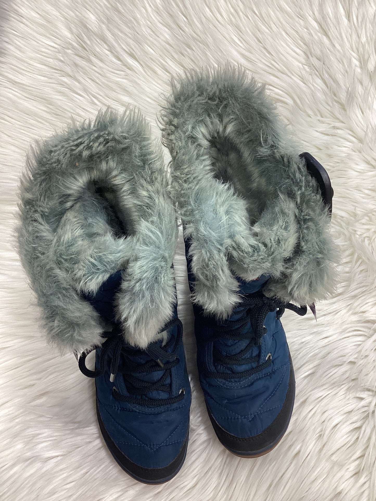 Boots Snow By Columbia In Blue, Size:8.5