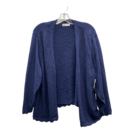 Sweater Cardigan By Croft And Barrow In Blue, Size:2X