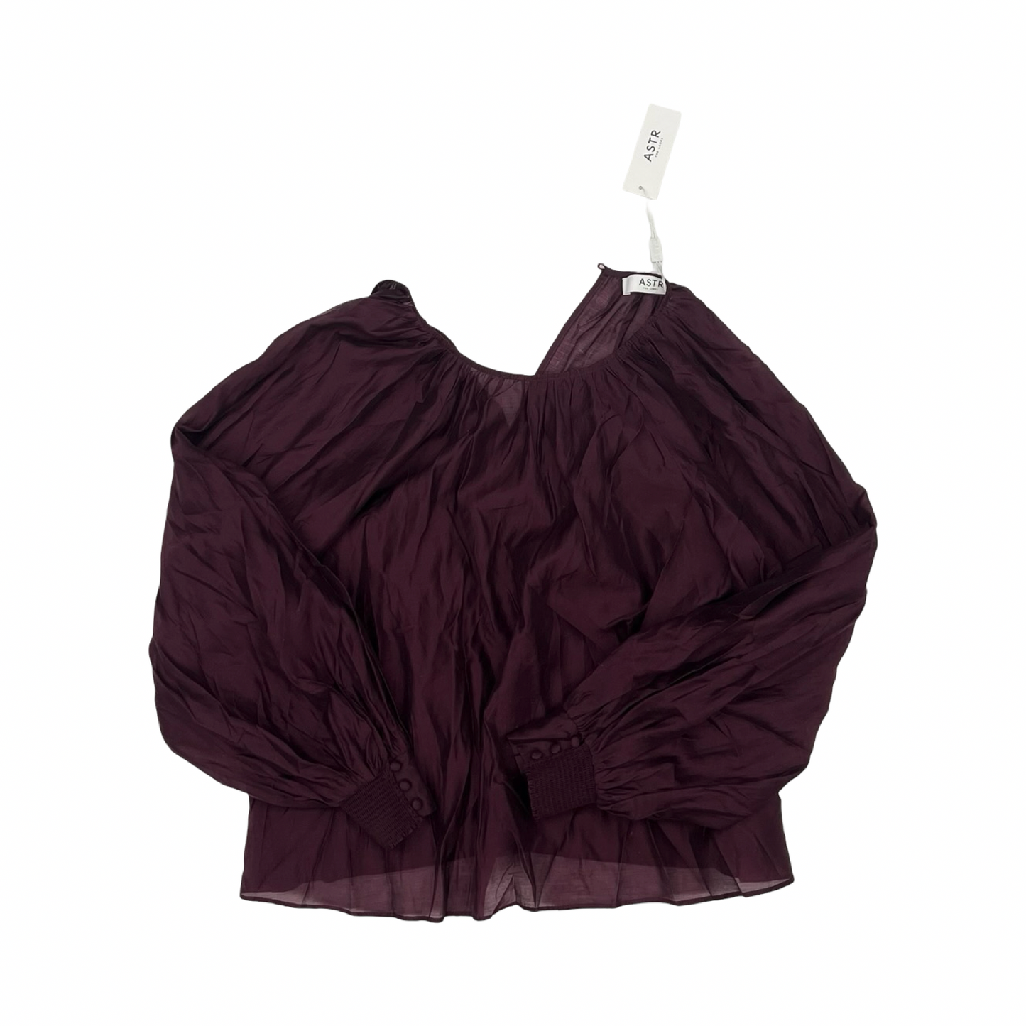 Blouse Ls By Astr In Purple, Size:M