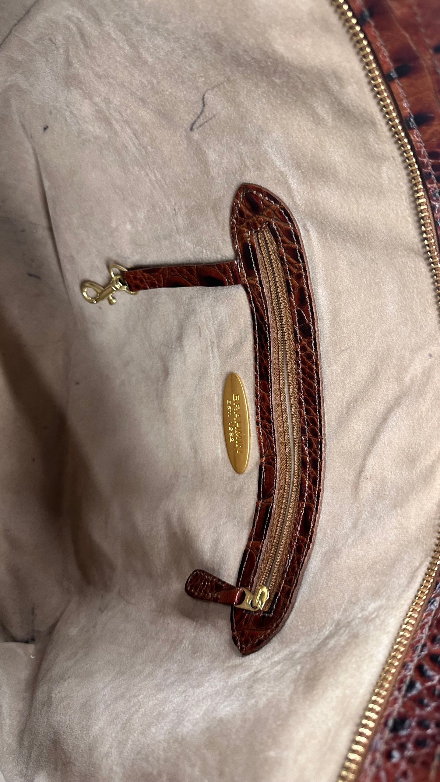 Handbag Designer By Brahmin, Size: Large