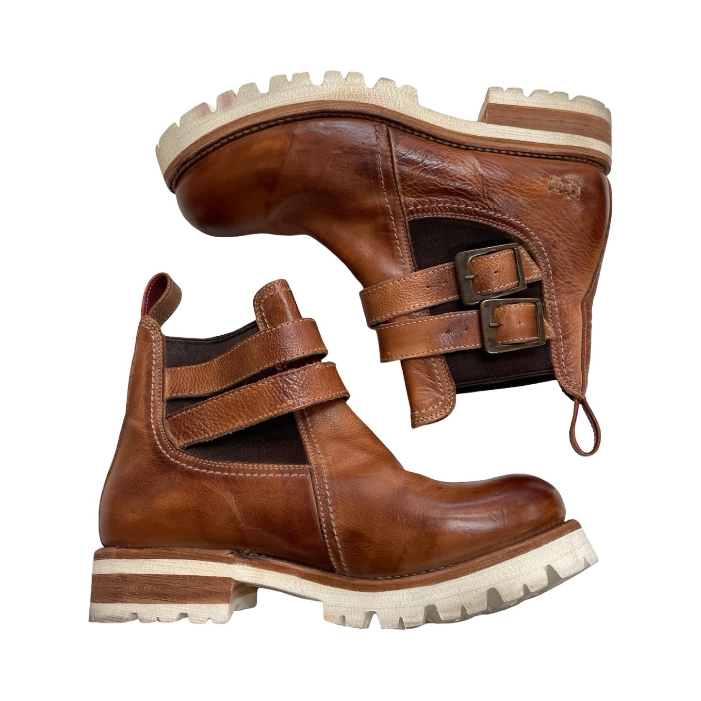 Boots Ankle Heels By Bed Stu In Brown, Size:8.5