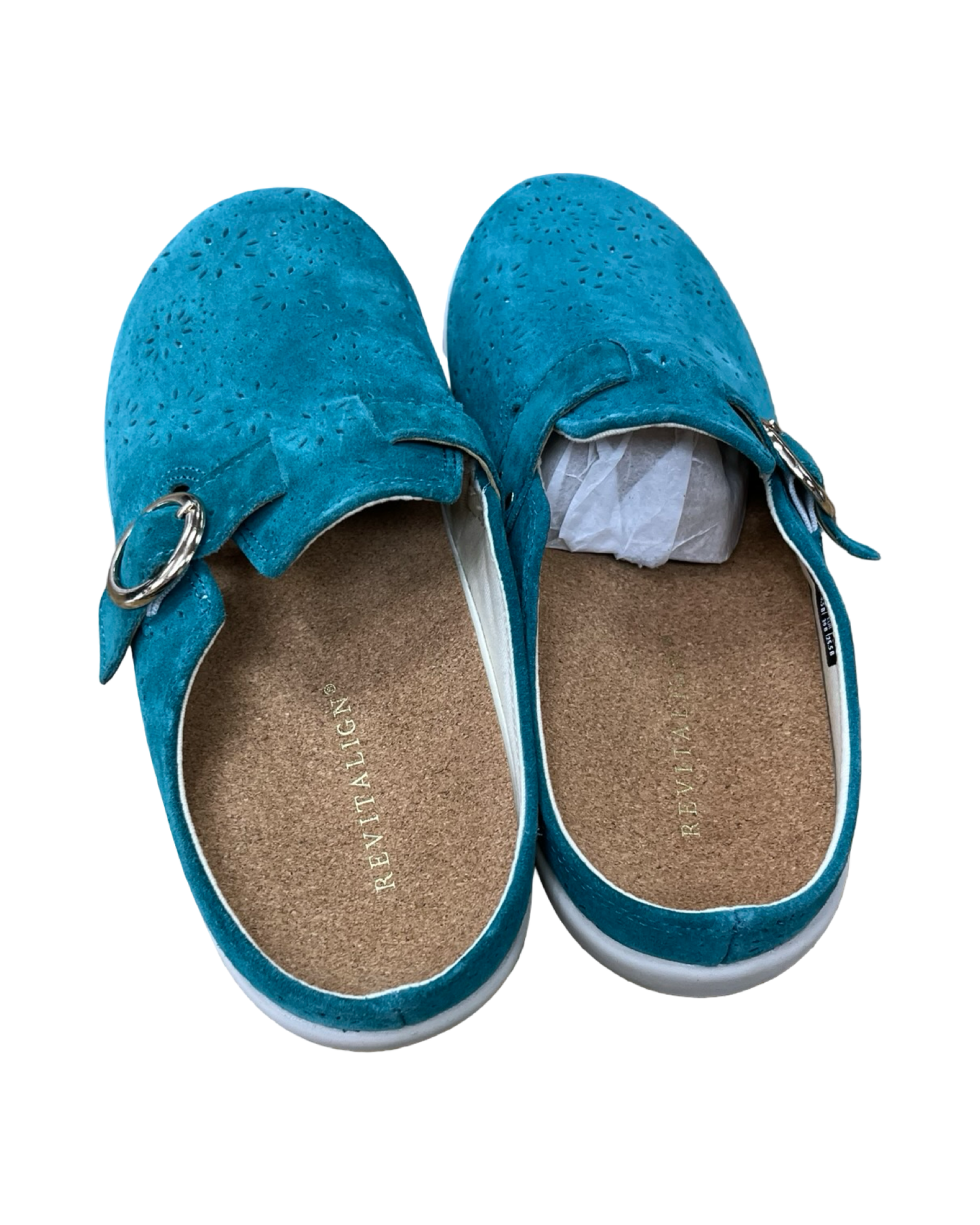Shoes Flats By Clothes Mentor In Teal, Size:8.5