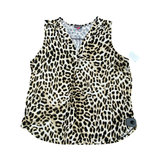 Top Sleeveless By Vince Camuto In Animal Print, Size:L