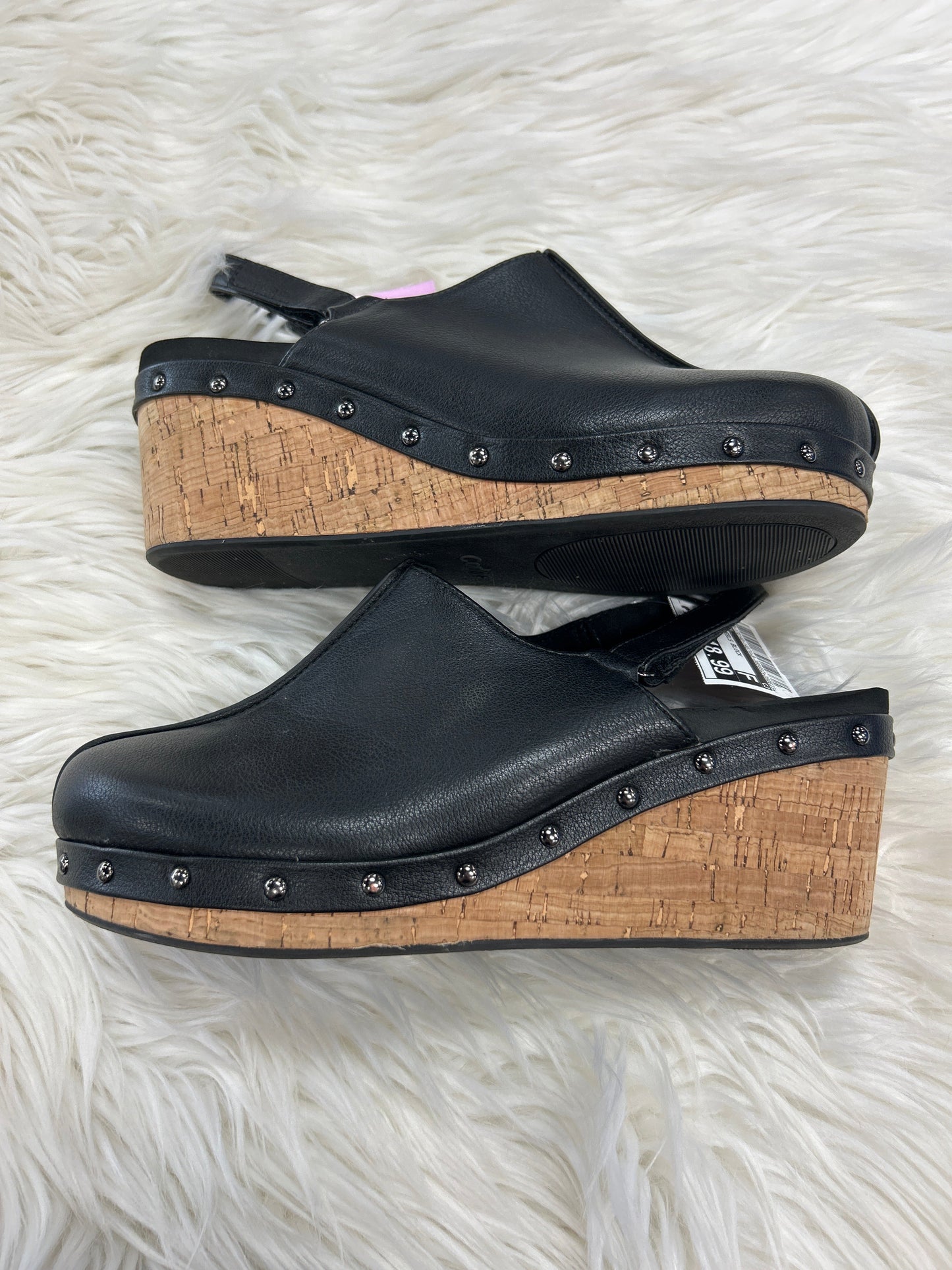 Sandals Heels Block By Corkys In Black, Size:8