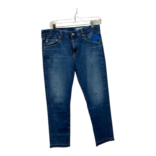 Jeans Cropped By Adriano Goldschmied In Blue Denim, Size:6