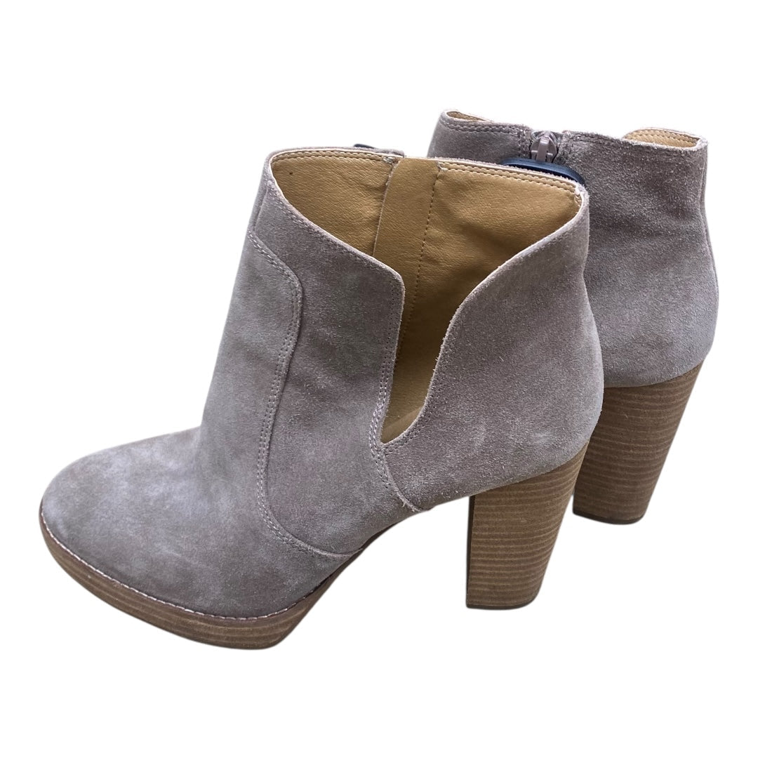 Boots Ankle Heels By Lucky Brand In Taupe, Size:10