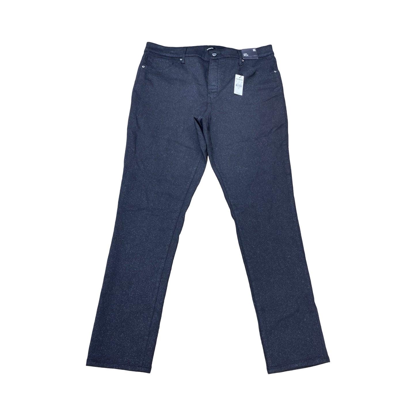 Jeans Skinny By Express In Black Denim, Size:16L