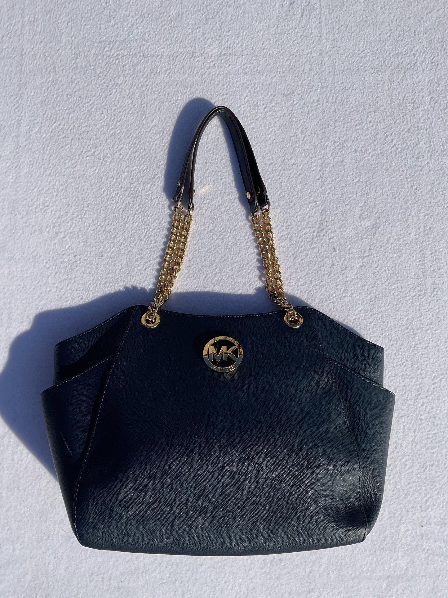 Handbag Designer By Michael Kors In Navy, Size:Medium