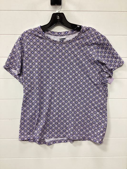 Top Ss By Lands End In Purple, Size:Lp