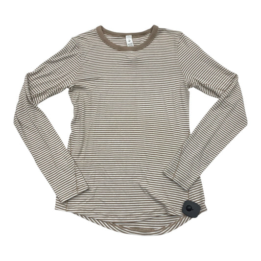 Athletic Top Ls Collar By Lululemon In Striped Pattern, Size:8