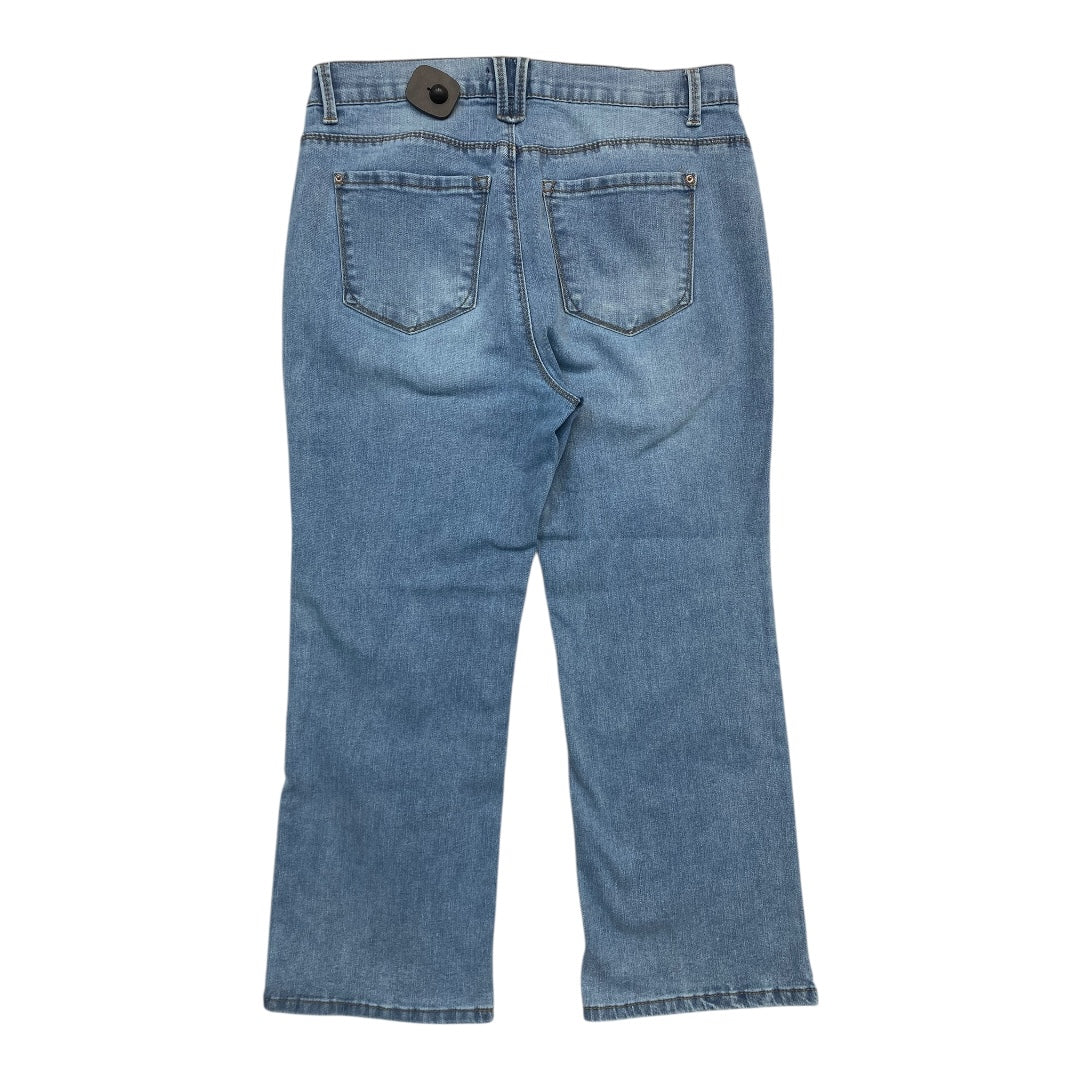 Jeans Flared By Curve Appeal In Blue Denim, Size:10