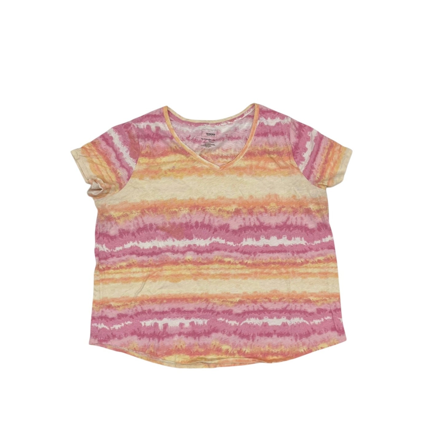 Top Ss By Sonoma In Tie Dye Print, Size:3X