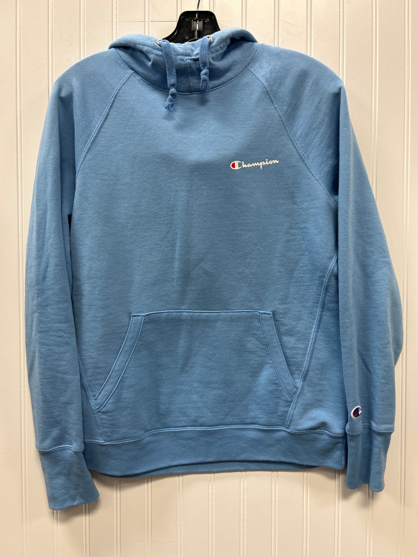 Sweatshirt Hoodie By Champion In Blue, Size:M