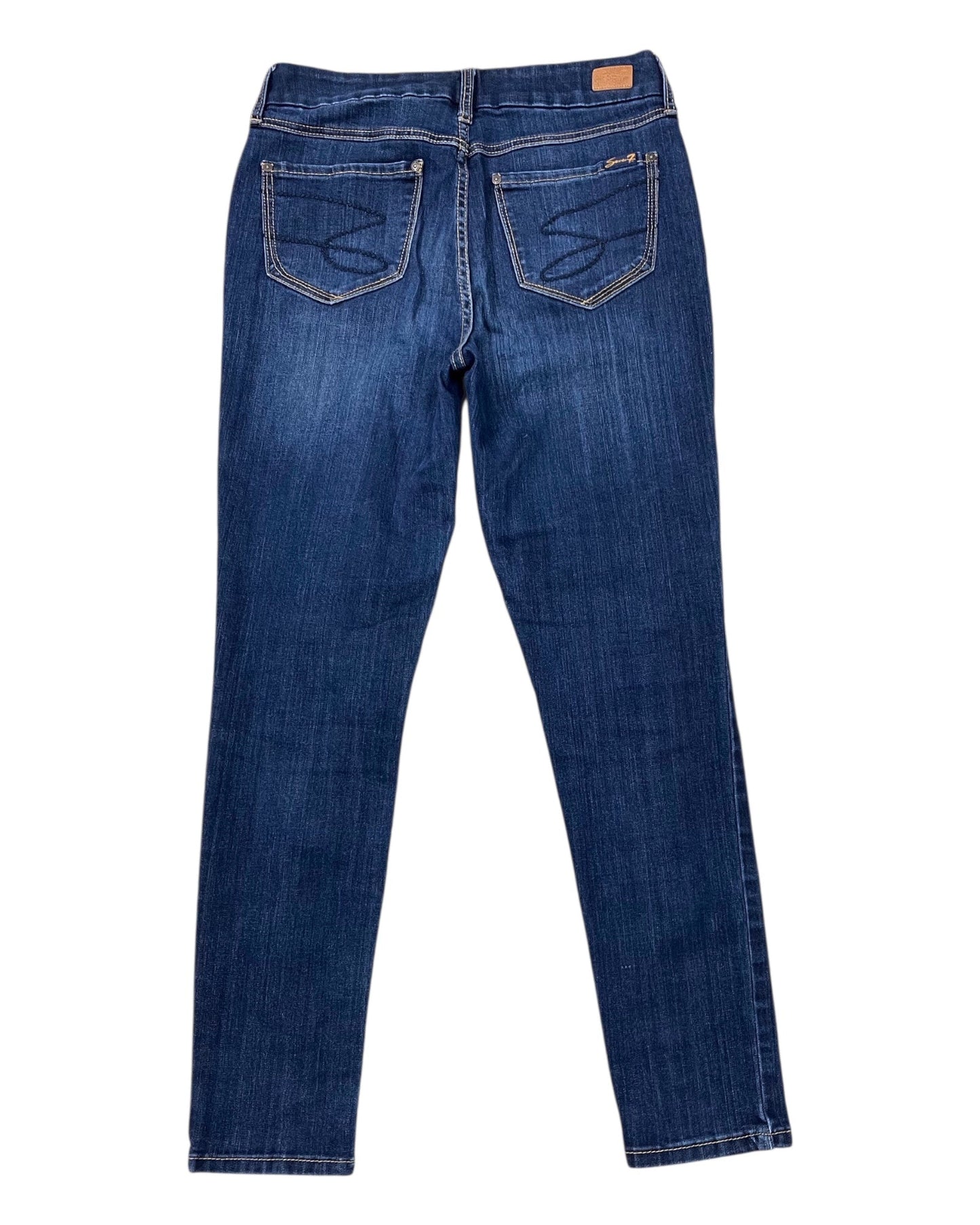 Jeans Skinny By Seven 7 In Blue Denim, Size:8