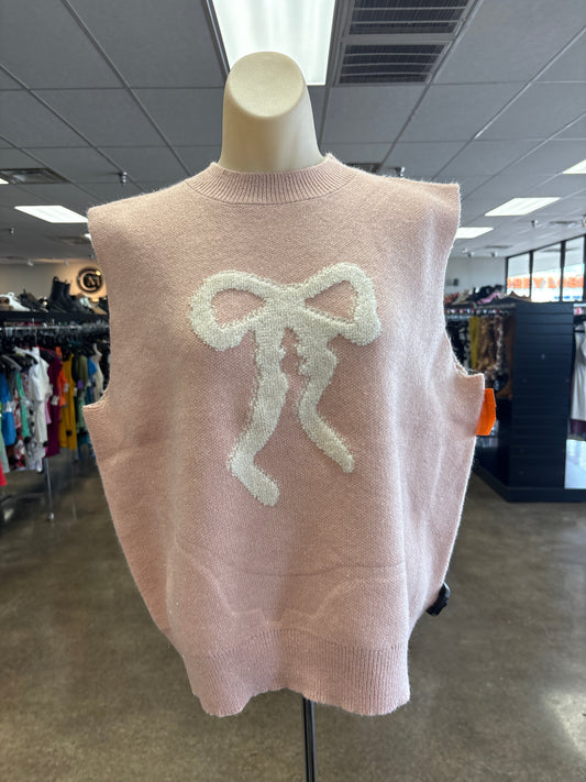 Vest Sweater By Anna & Ava In Pink, Size:L