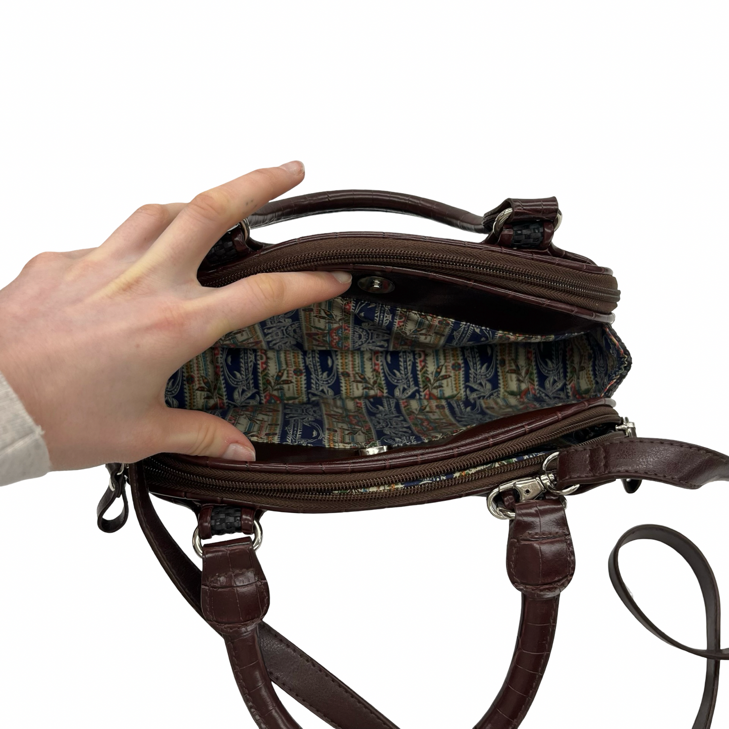Handbag By Bueno In Black & Brown, Size:Medium