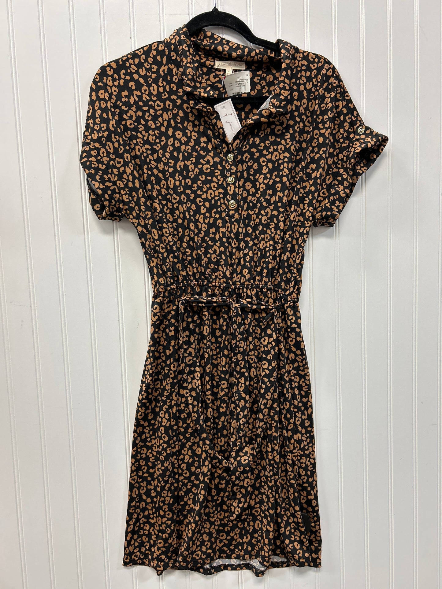 Dress Casual Midi By Joie De Vivre In Animal Print, Size:L