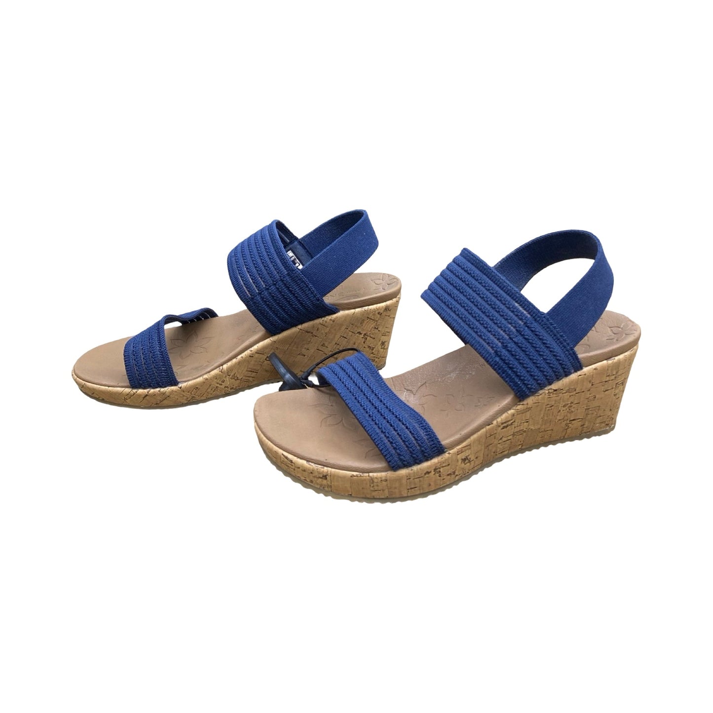 Sandals Heels Wedge By Skechers In Blue, Size:8.5