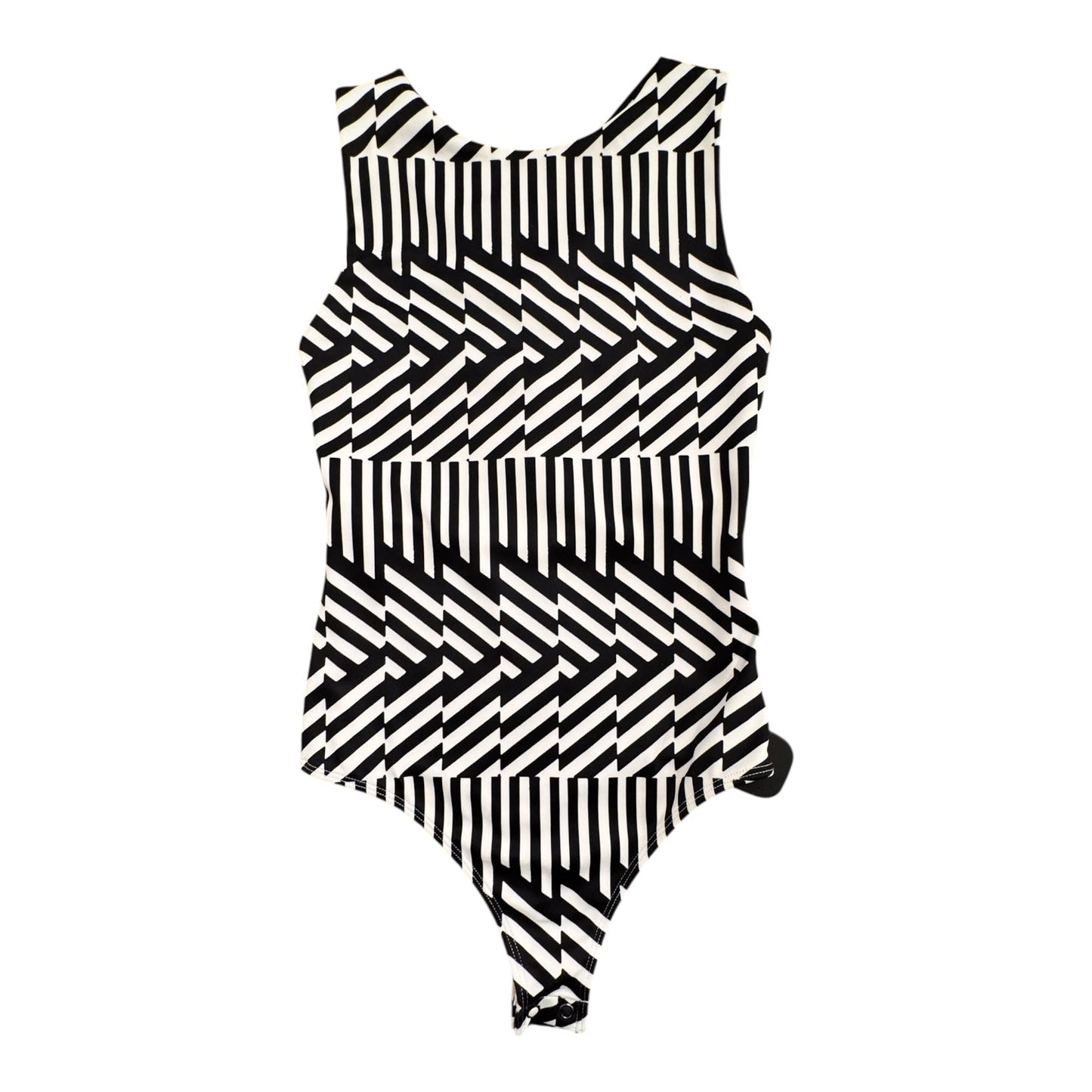 Bodysuit By Express In Black & White, Size:Xxs