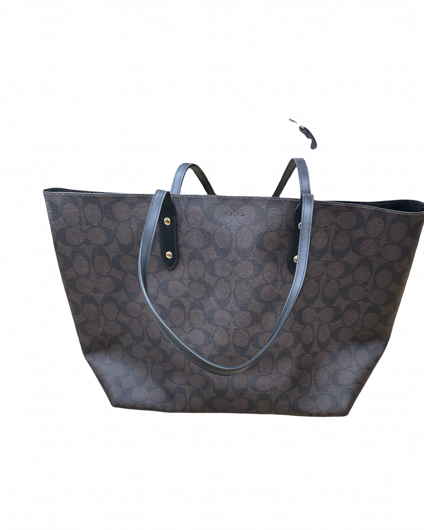 Tote Designer By Coach In Black & Brown, Size:Large