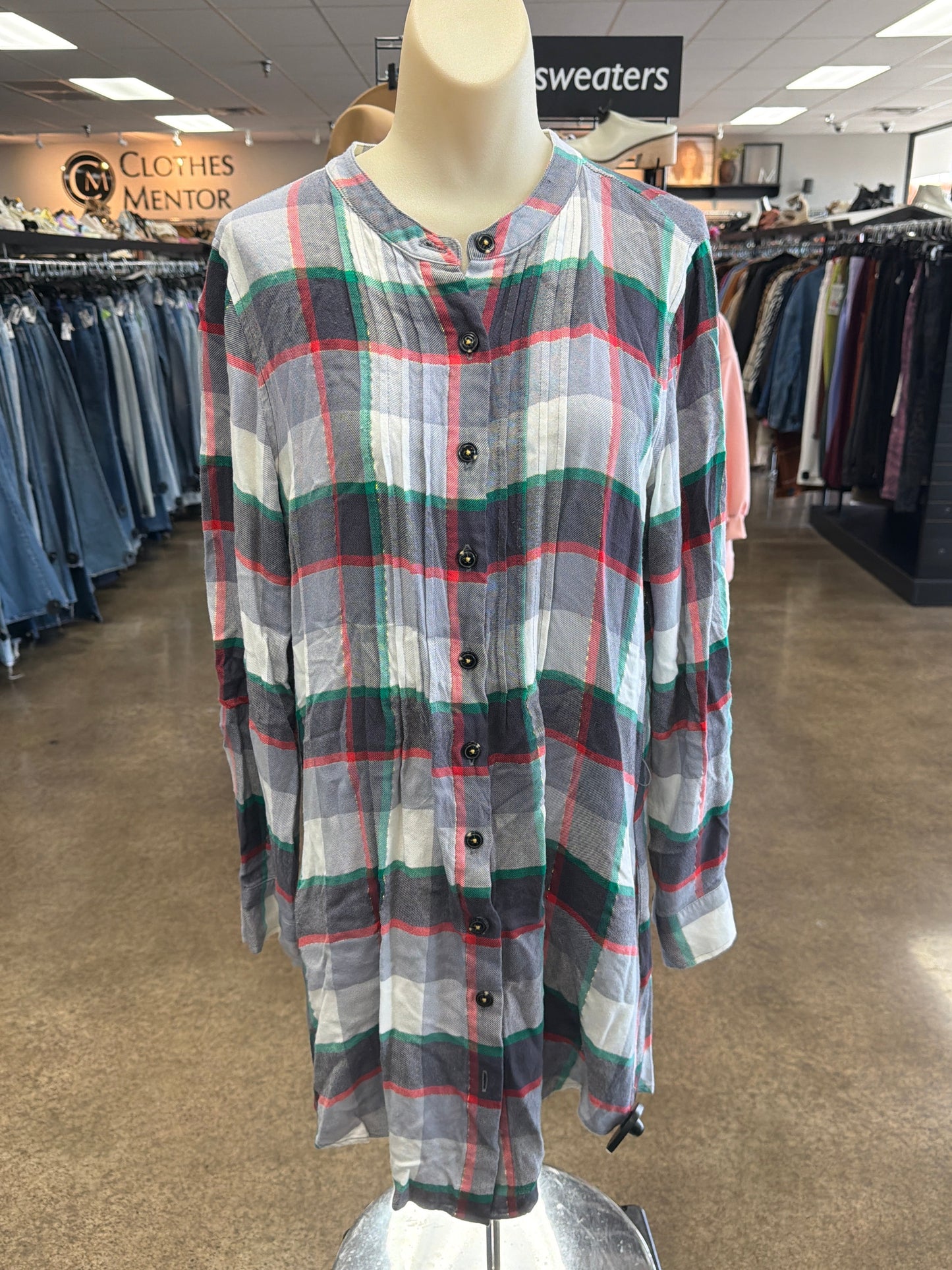 Top Ls By Matilda Jane In Plaid Pattern, Size:L