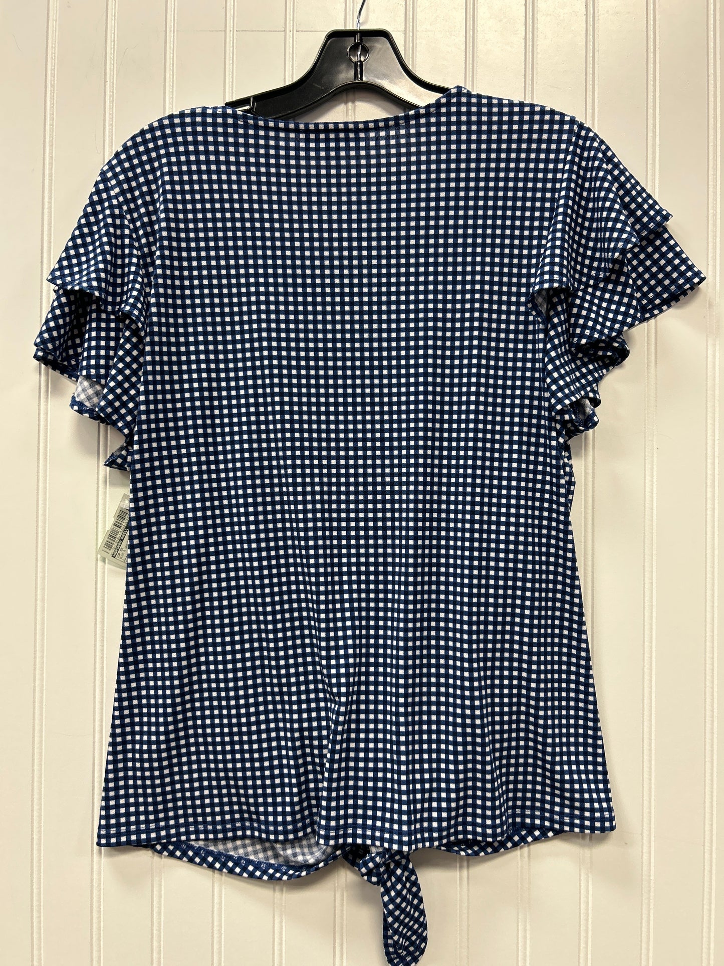 Top Ss By Adrianna Papell In Blue & White, Size:L