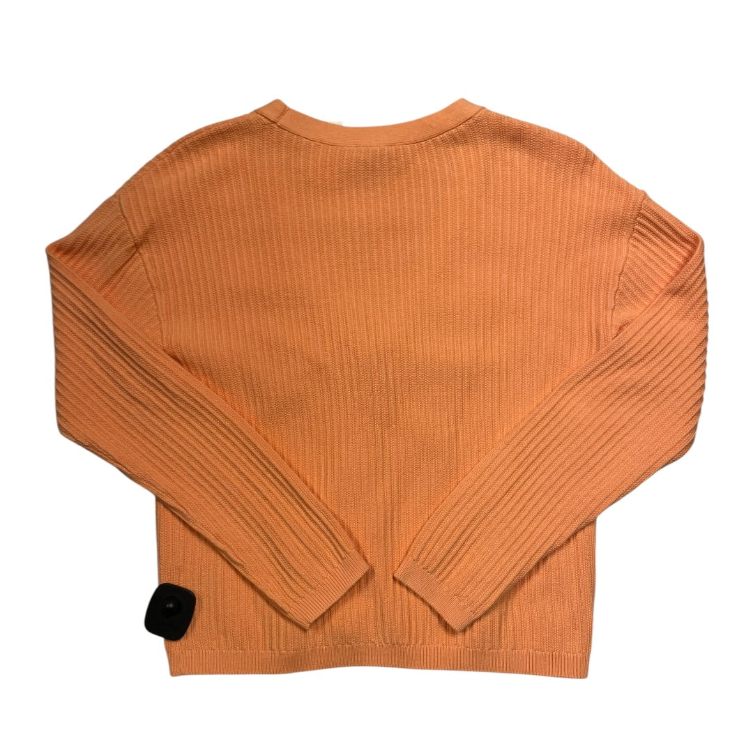 Sweater Cardigan By Talbots In Orange, Size:Xs