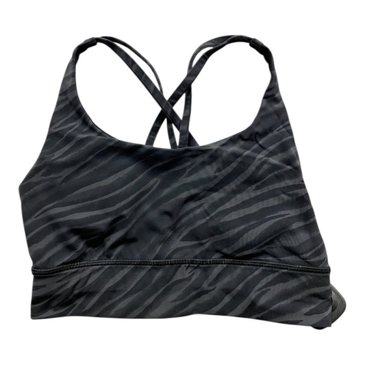 Athletic Bra By Lululemon In Black & Grey, Size:6