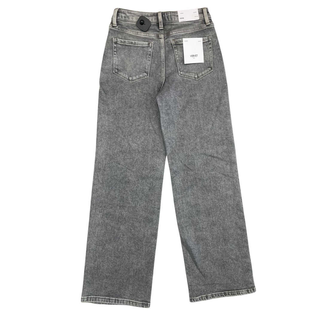 Jeans Wide Leg By Vervet In Grey Denim, Size:2