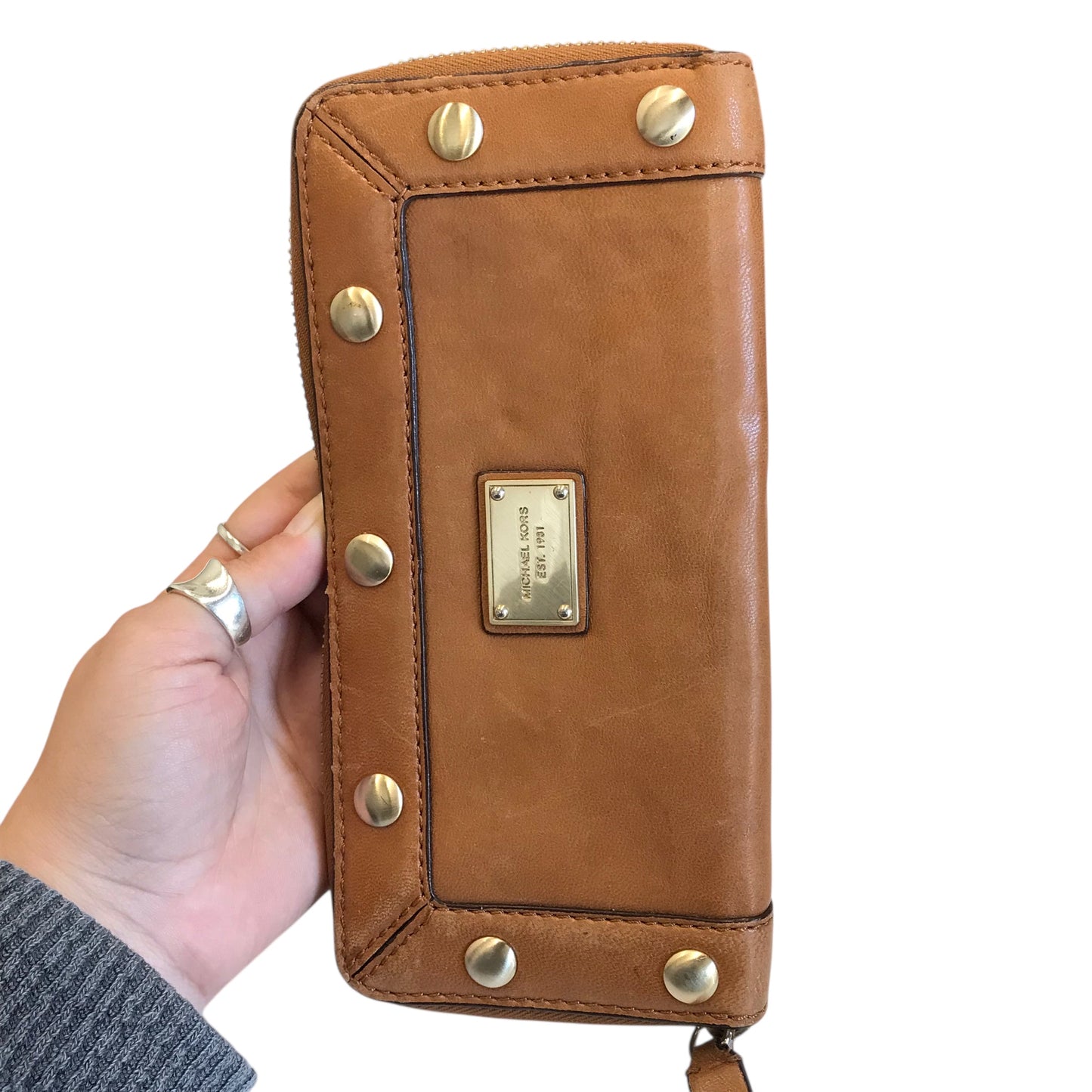 Wallet Designer By Michael Kors In Brown, Size:Large