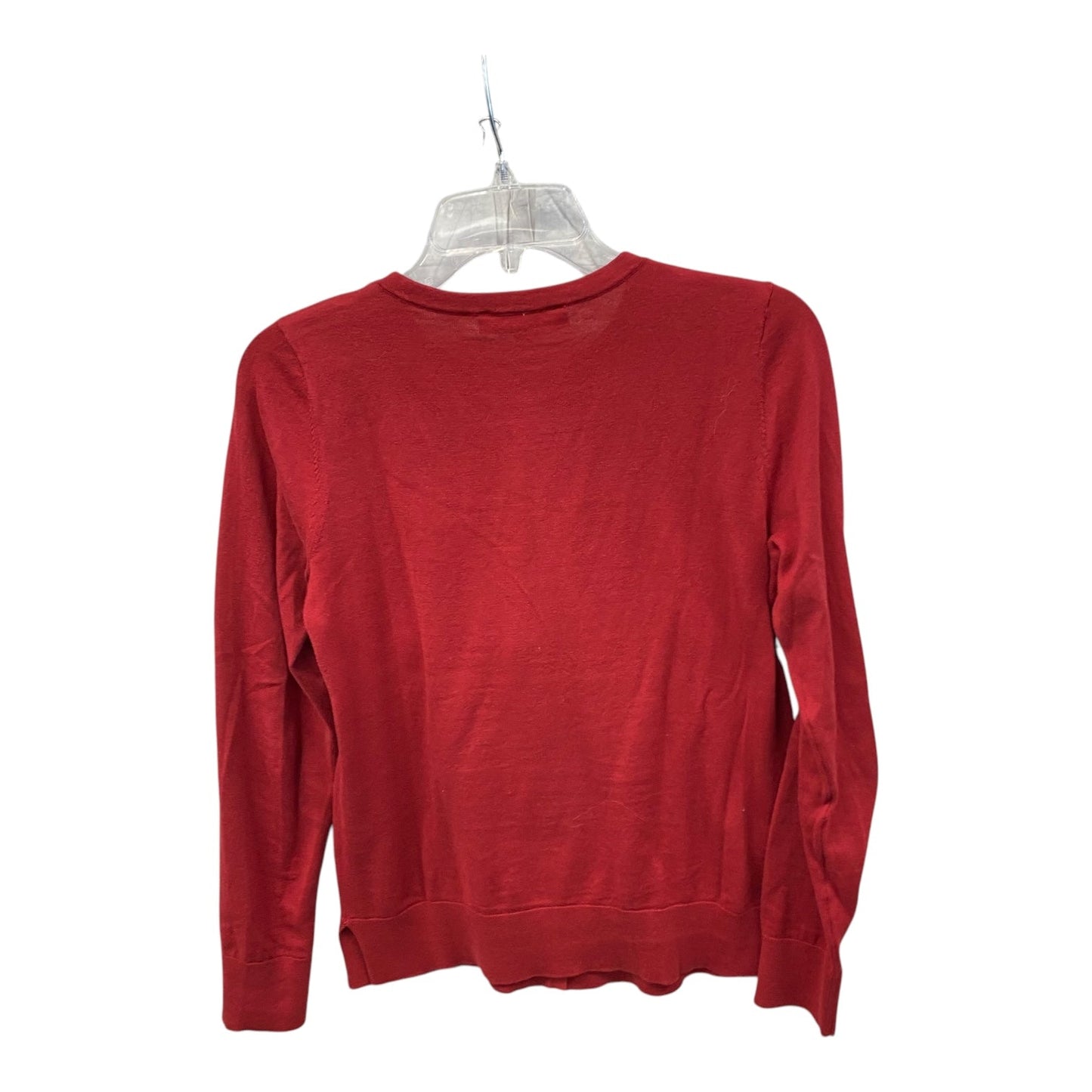 Sweater Cardigan By Loft In Red, Size:Xs