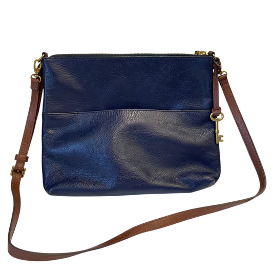 Handbag By Fossil In Navy, Size:Medium