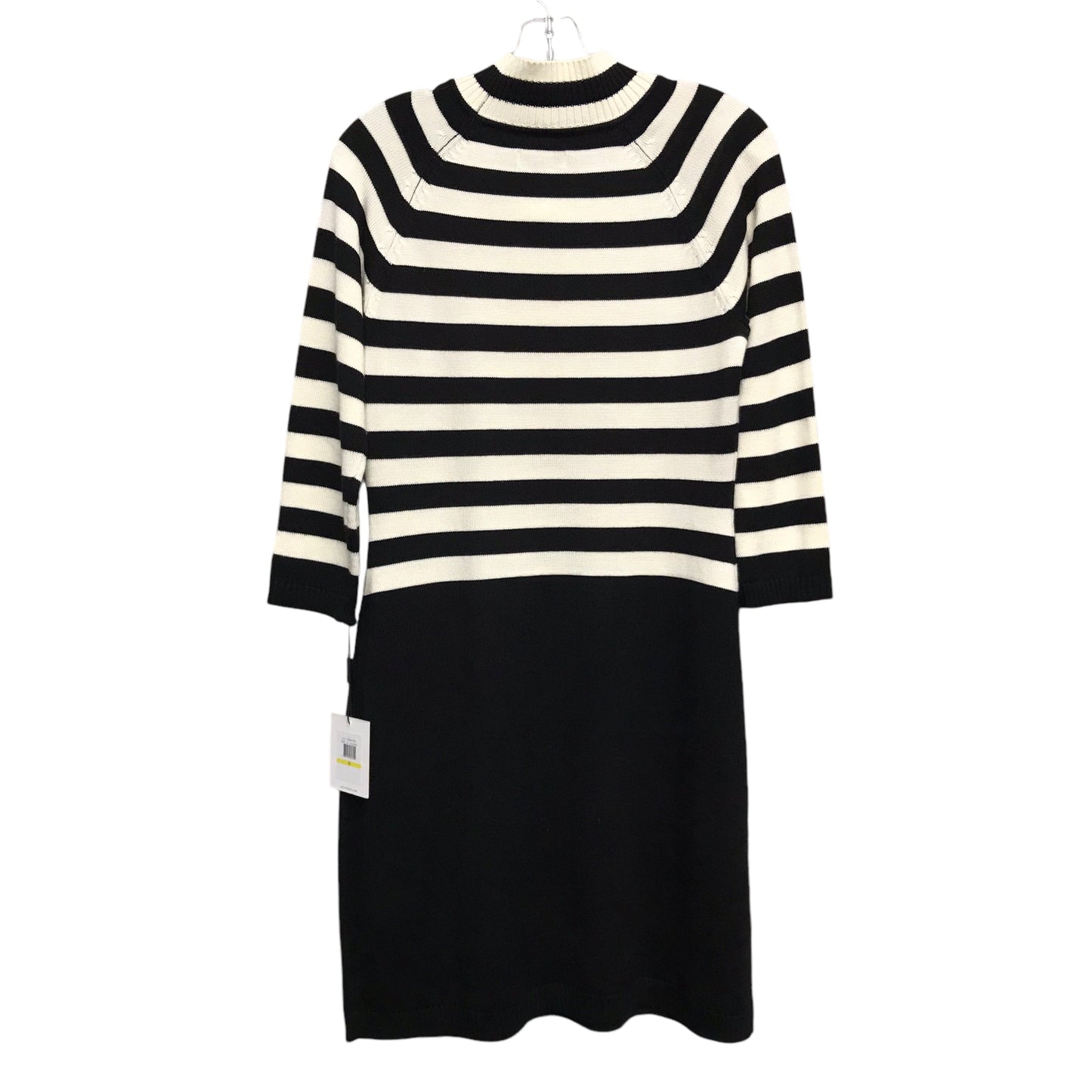 Dress Sweater By Calvin Klein In Black & White, Size:M