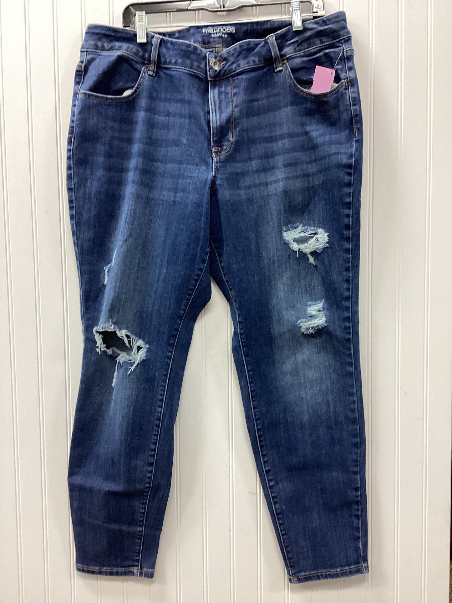 Jeans Straight By Maurices In Blue Denim, Size:20