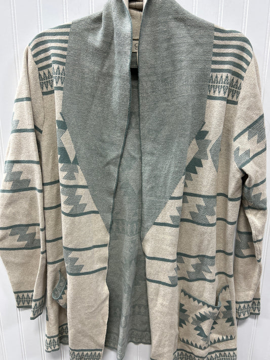Cardigan By Jessica Simpson In Cream & Green, Size:Xl