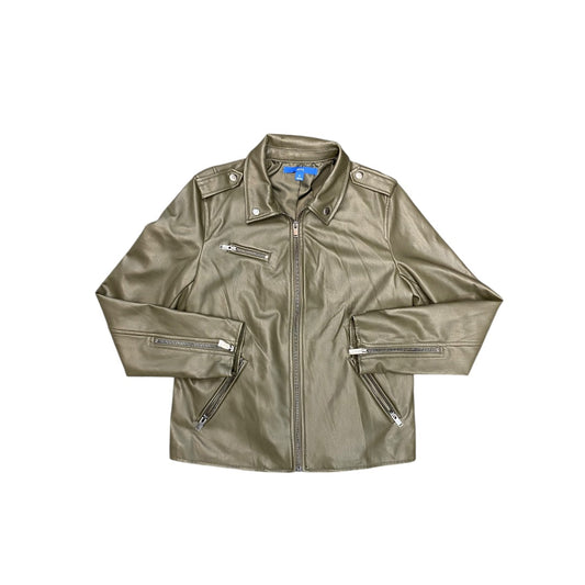 Jacket Moto By Apt 9 In Green, Size:M