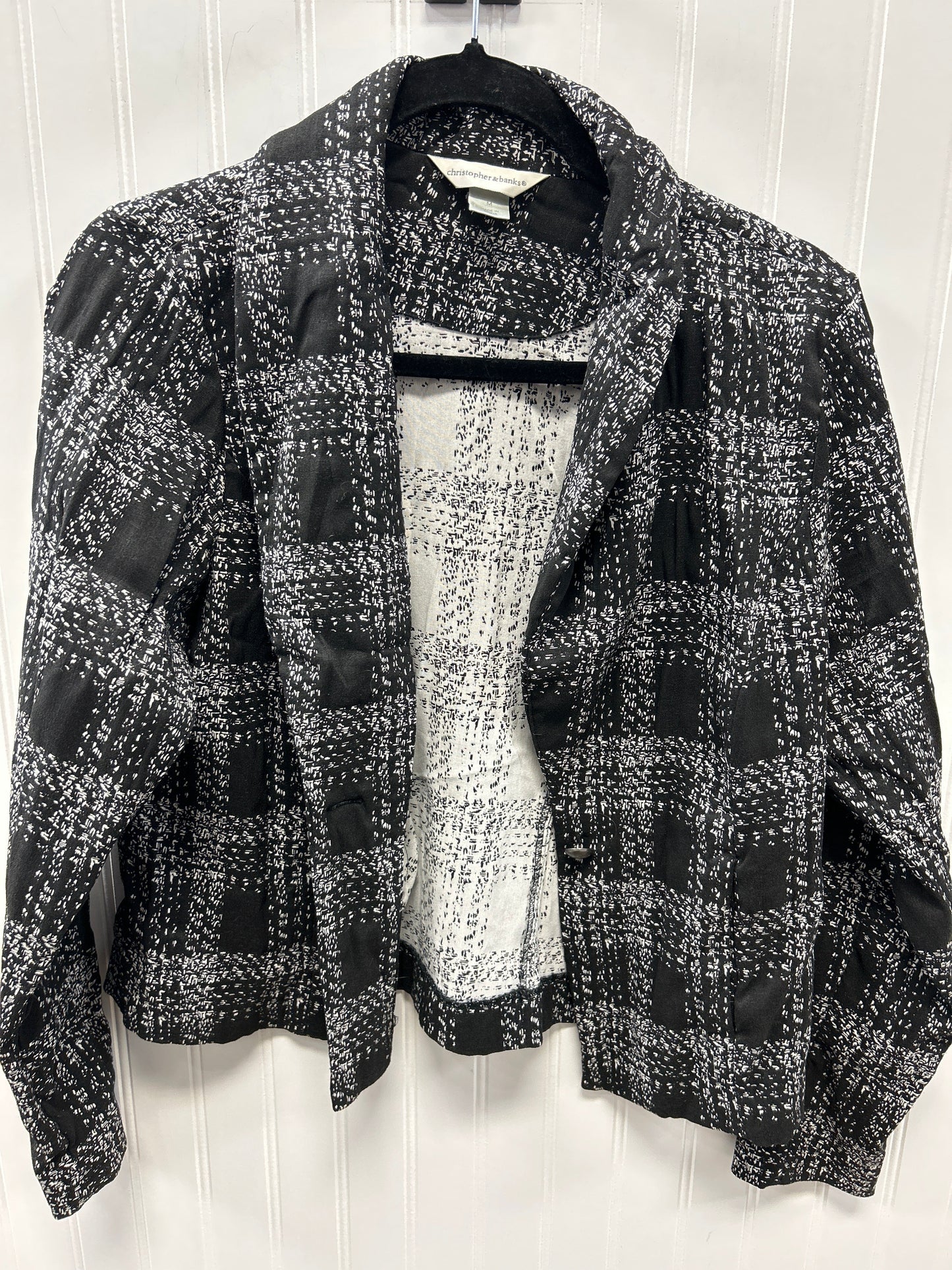 Blazer By Christopher And Banks In Black & White, Size:M