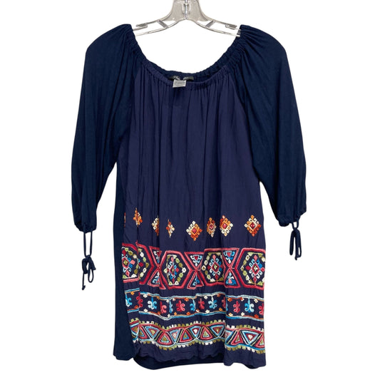 Top Ls By Only Nine In Navy, Size:Xl