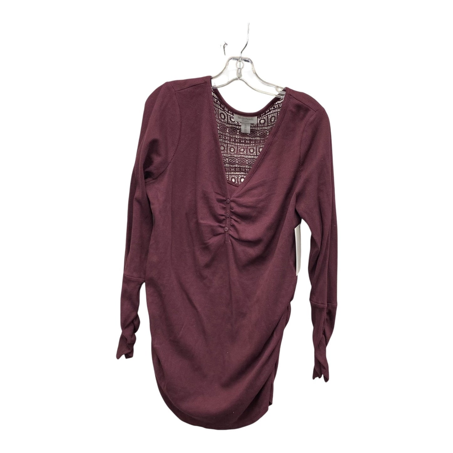 Mat Top Ls By Motherhood In Purple, Size:Xl