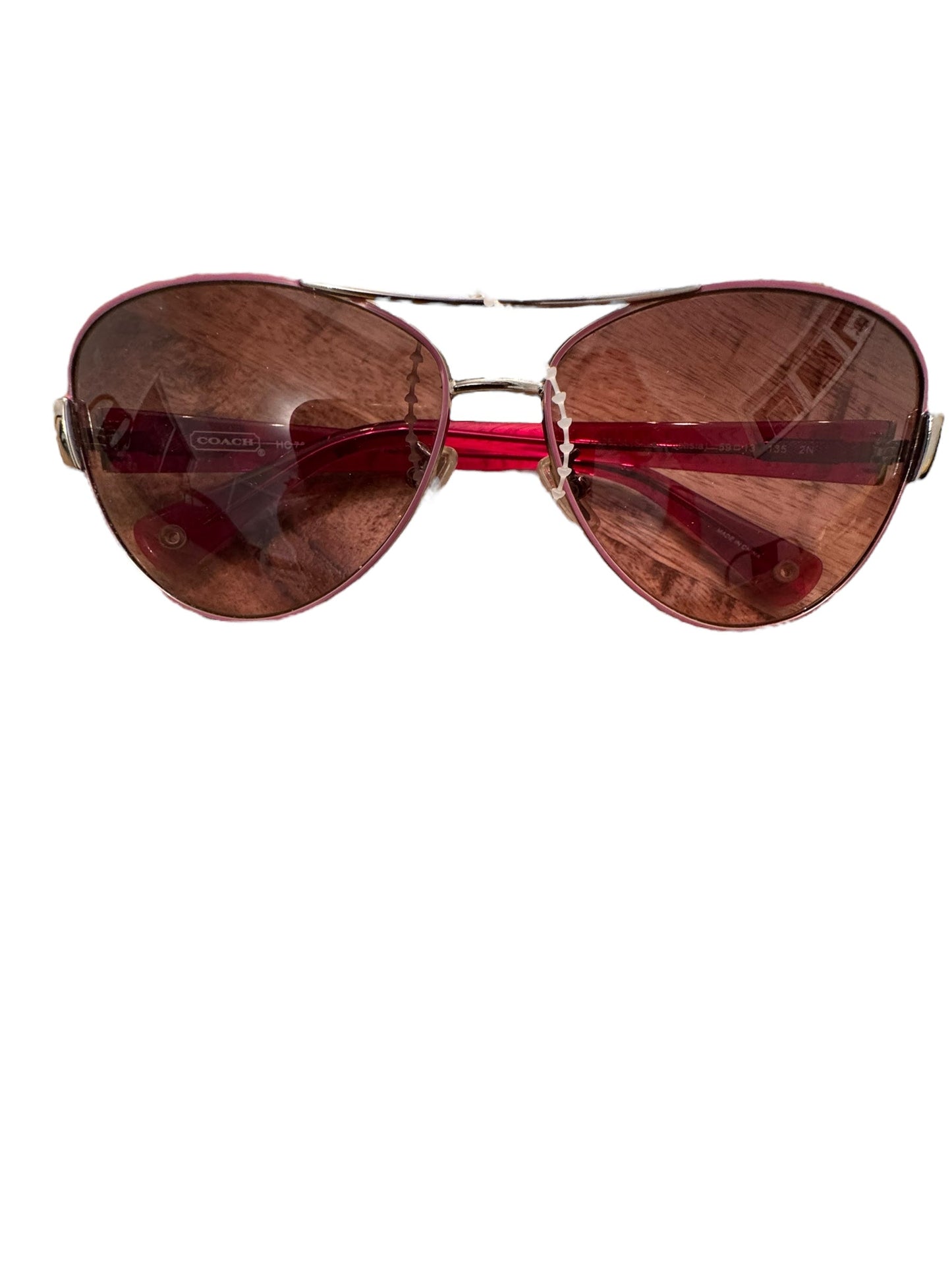Sunglasses Designer By Coach In Pink