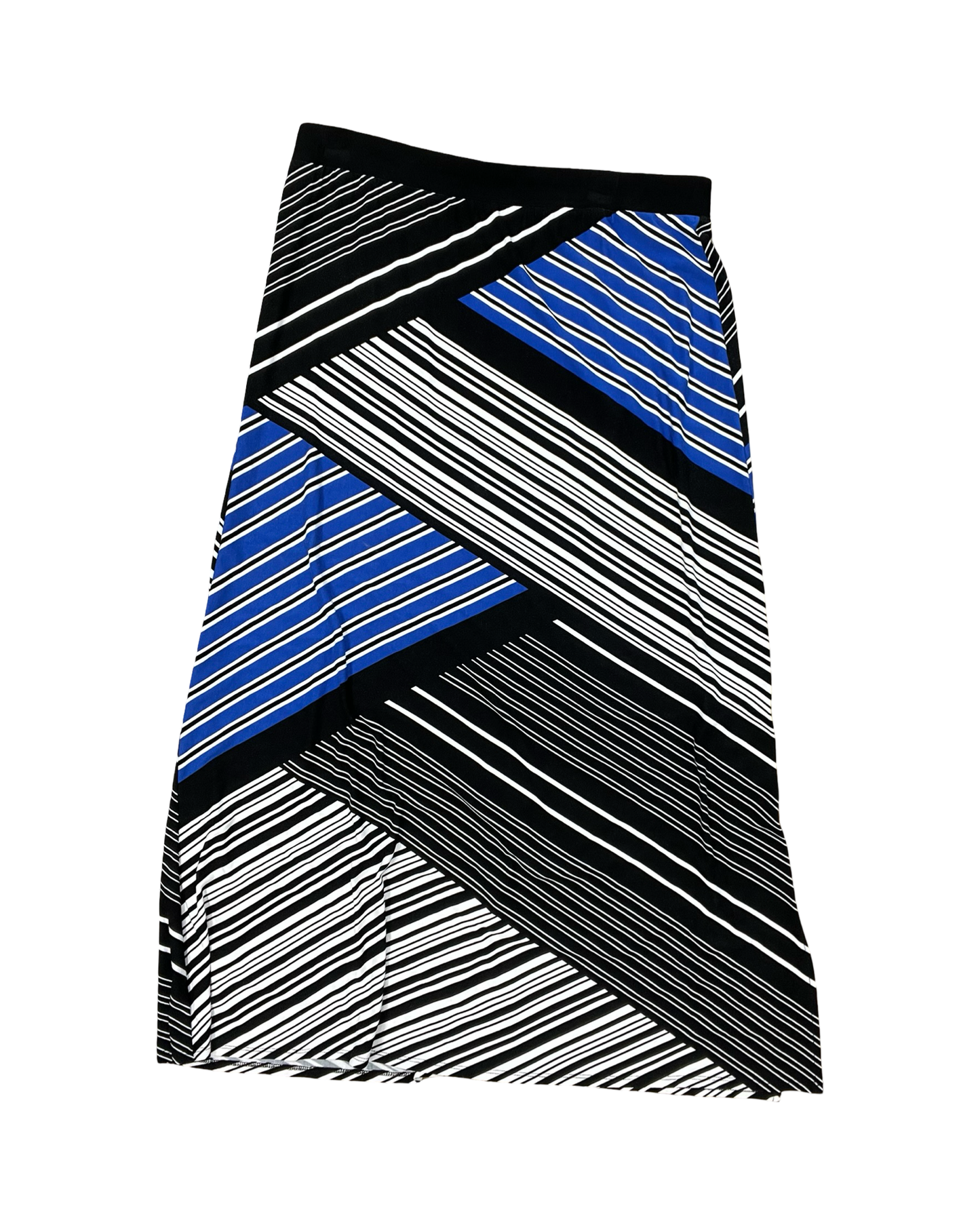 Skirt Maxi By Chicos In Black & Blue, Size:L
