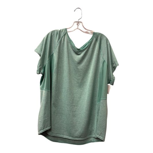 Athletic Top Ss By Tek Gear In Green, Size:2X