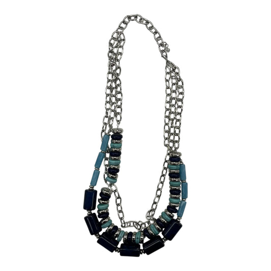 Necklace Statement By Clothes Mentor In Blue & Silver
