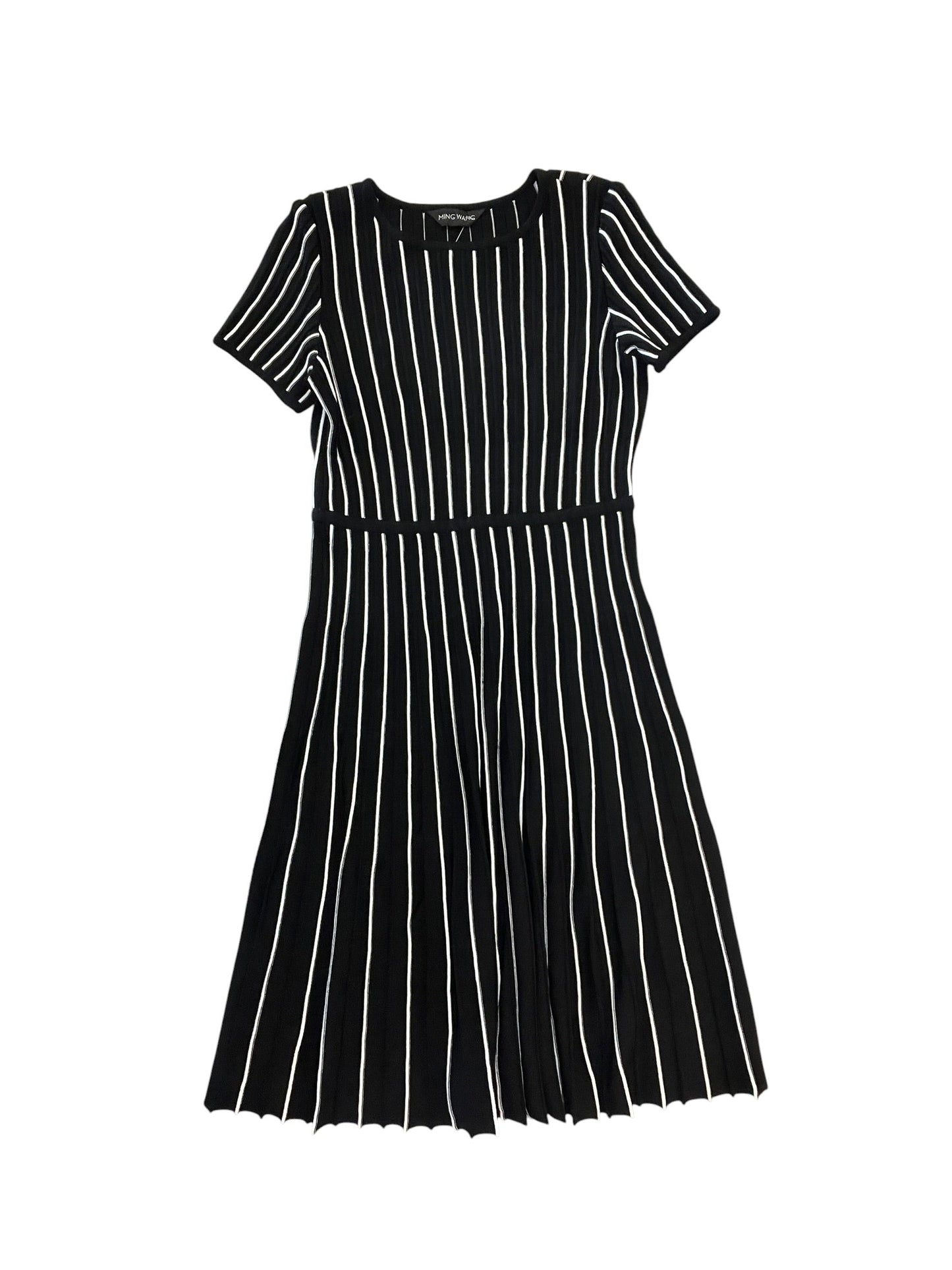 Dress Casual Midi By Ming Wang In Striped Pattern, Size:M
