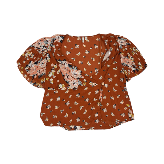 Blouse Ss By Cato In Floral Print, Size:1X