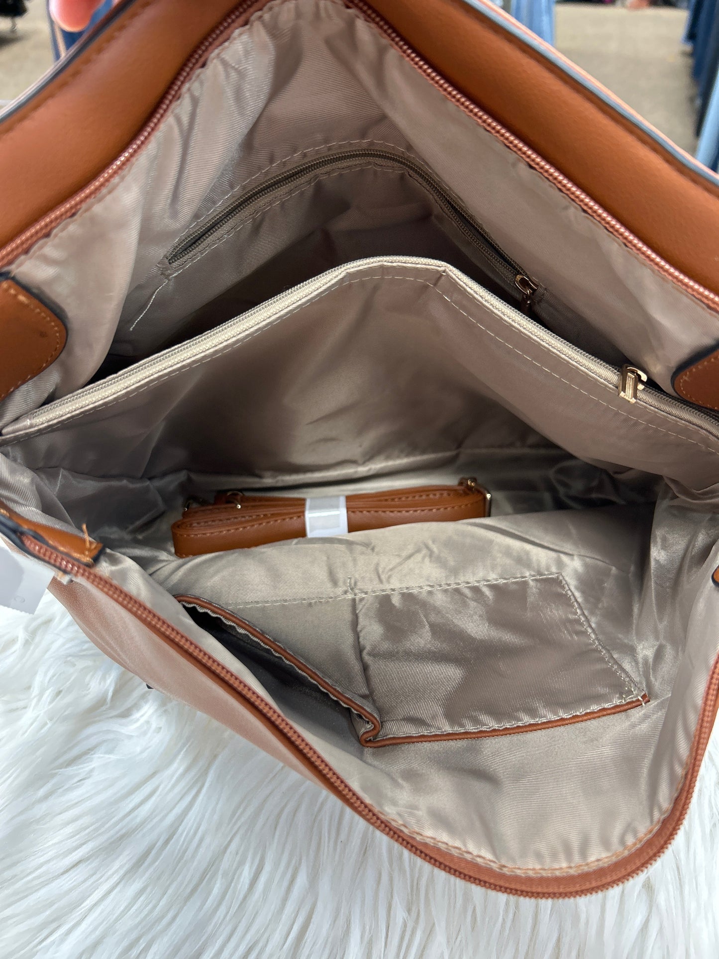 Handbag By Cmc In Brown, Size:Large
