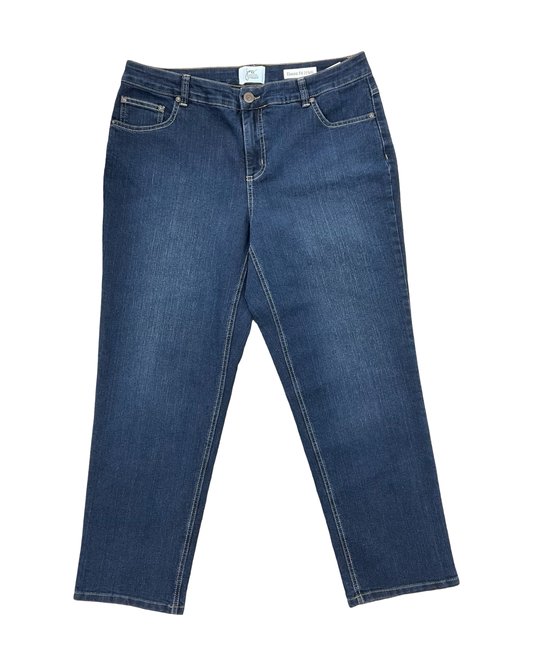Jeans Straight By Just My Size In Blue Denim, Size:16